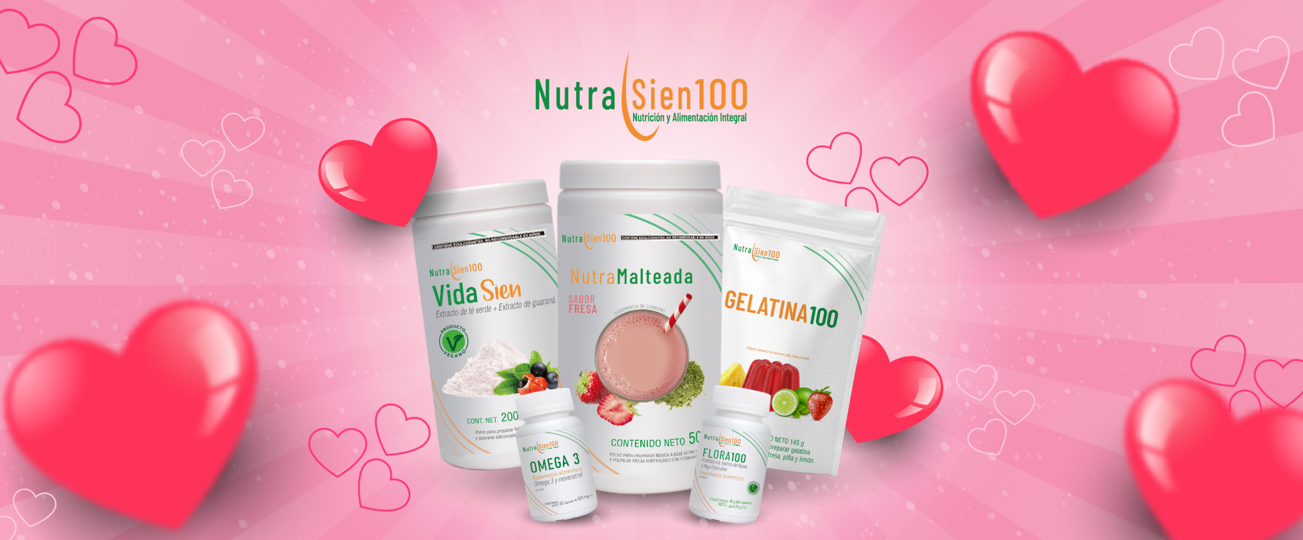 Gelatina NutraSien100 con superfoods sin azúcar añadida 3 sobres